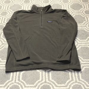 Patagonia Micro-D 1/4 Zip Fleece Pullover Sweater Men's 2XL Green 26176 Jacket